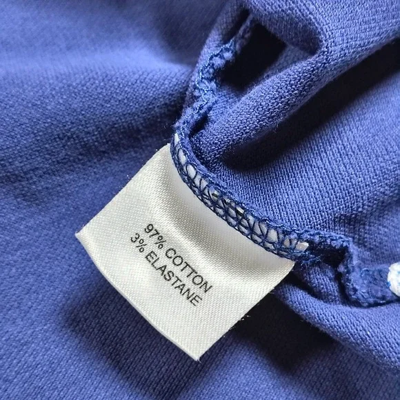 Peter Millar Polo Shirt Mens XL Blue Crown Finish Embroidered Stretch Golf - Picture 6 of 9